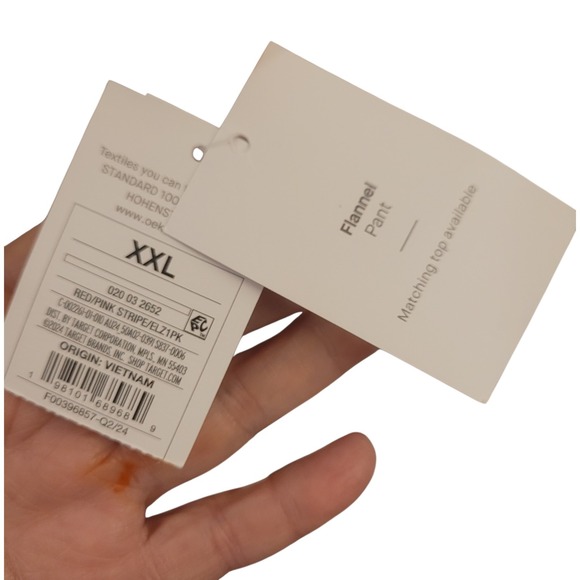 Auden Women's Size XXL Striped Flannel Pajama Pants Red/Pink - Picture 3 of 9